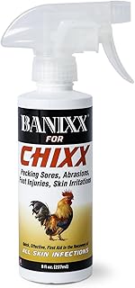 Banixx for Pecking Sores, Bumble Foot, Fowl Pox, Raw Vent Area Infection, Chicken Leg/Foot Injuries